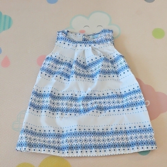 Obaibi Other - Obaibi Blue and White Patterned Cotton Sleeveless Dress